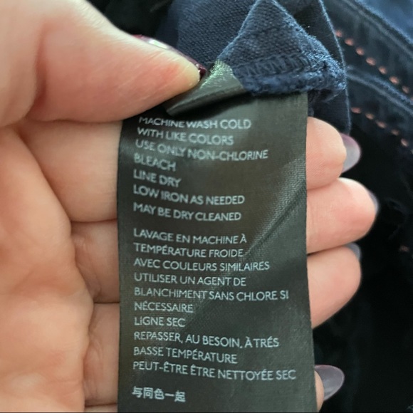 ANTHROPOLOGIE Essential Collection Navy Corduroy Ankle Crop Size 6 - Picture 10 of 10